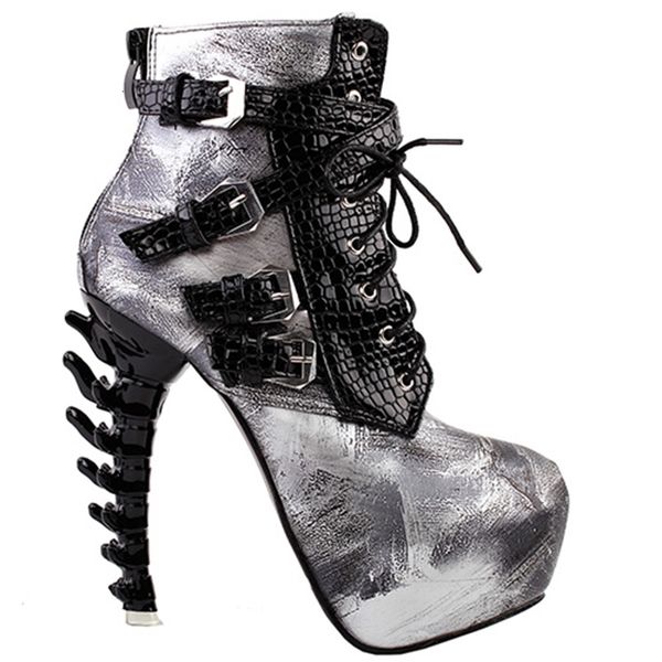 dress shoes punk lf80648 design brown snake pattern bone high heel platform ankle boots black 2tck
dress shoes punk lf80648 design brown snake pattern bone high heel platform ankle boots black 2tck
