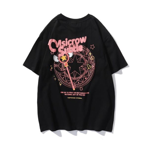 hip hop oversize t shirt men 2021 streetwear loose magic circle printed t-shirt plus size men's t-shirts, White;black
hip hop oversize t shirt men 2021 streetwear loose magic circle printed t-shirt plus size men's t-shirts, White;black