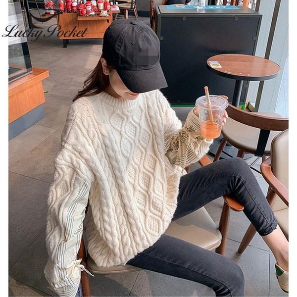 women's sweaters women autumn winter fashion hit color spliced knitted sweater female loose casual warm pullovers ladies designed ml67, White;black
women's sweaters women autumn winter fashion hit color spliced knitted sweater female loose casual warm pullovers ladies designed ml67, White;black