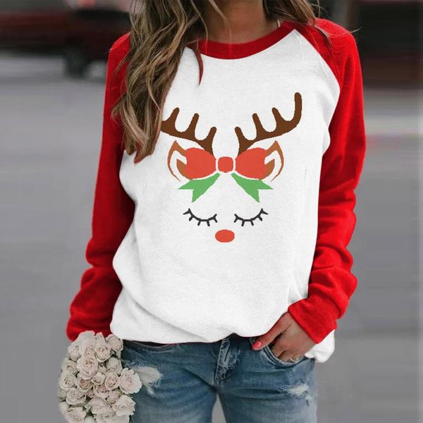 women's hoodies & sweatshirts women sweatshirt pullover ladies round neck sweatershirt long sleeve print stitching ropa mujer xams gift, Black
women's hoodies & sweatshirts women sweatshirt pullover ladies round neck sweatershirt long sleeve print stitching ropa mujer xams gift, Black