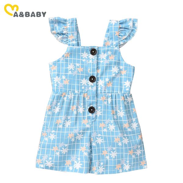 6m-6y summer kid baby girl flower jumpsuit ruffles sleeveless clothing blue color rompers outfits children costumes 210515
6m-6y summer kid baby girl flower jumpsuit ruffles sleeveless clothing blue color rompers outfits children costumes 210515