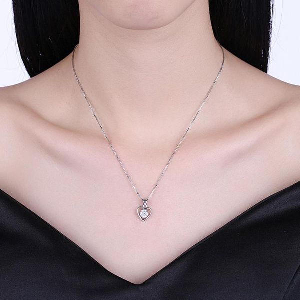 chains silverhoo women necklace hollow out heart shape pendant jewelry cubic zirconia long lasting clavicle chain for wedding, Silver
chains silverhoo women necklace hollow out heart shape pendant jewelry cubic zirconia long lasting clavicle chain for wedding, Silver