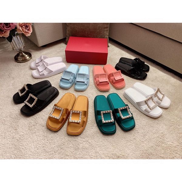 rhinestone slippers women summer wear platform sandals thick- soled beach open- toe one- word drag diamond buckle casual flat shoes, Black
rhinestone slippers women summer wear platform sandals thick- soled beach open- toe one- word drag diamond buckle casual flat shoes, Black