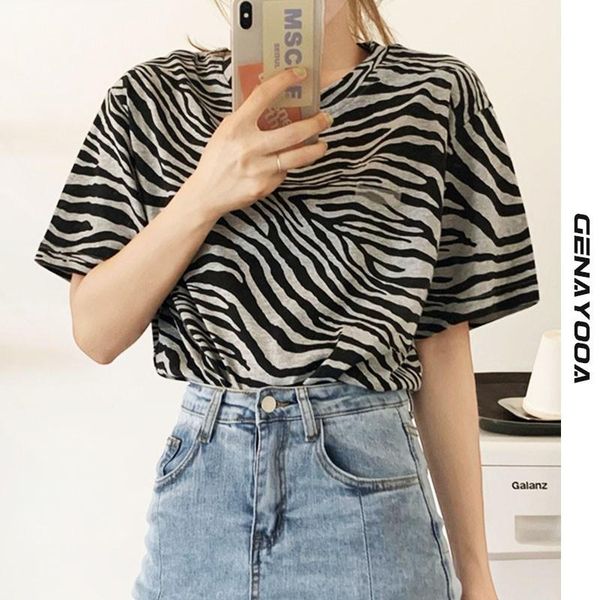 genayooa streetwear zebra 100% cotton women's t-shirt 2021 summer korean harajuku clothes women t shirt vintage, White
genayooa streetwear zebra 100% cotton women's t-shirt 2021 summer korean harajuku clothes women t shirt vintage, White