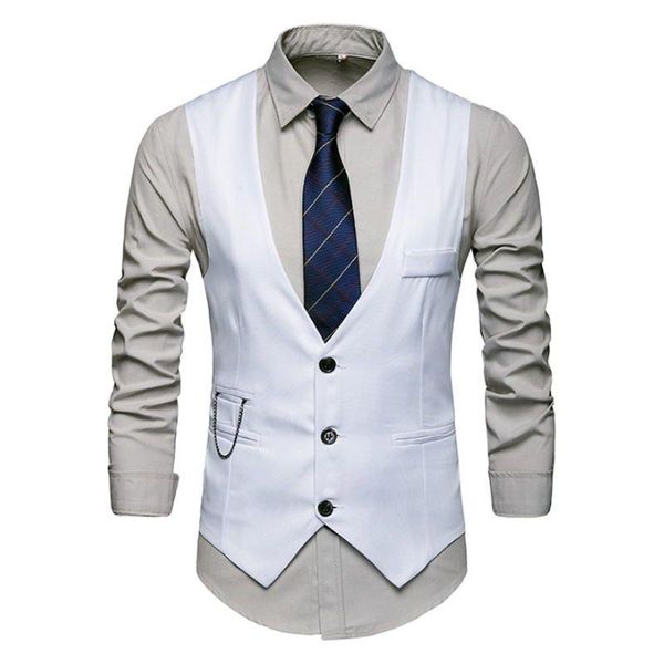 men's vests four seasons vest formal casual fashion + solid color button door pocket trim five colors s-5xl, Black;white
men's vests four seasons vest formal casual fashion + solid color button door pocket trim five colors s-5xl, Black;white