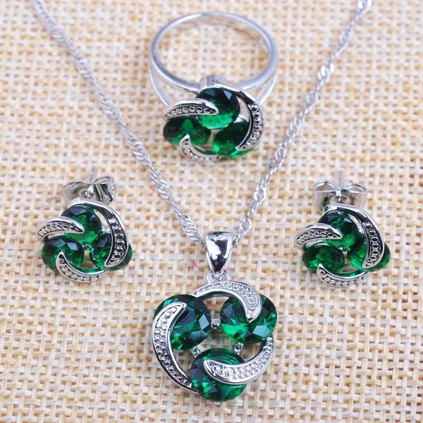 earrings & necklace wedding jewelry set for women classic green crystal silver color dubai jewellry pendant ring tz0173
earrings & necklace wedding jewelry set for women classic green crystal silver color dubai jewellry pendant ring tz0173
