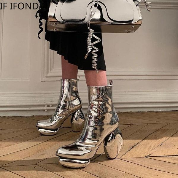 boots if ifond brand strange style designer super high heels fetish women silver platform ankle botas de mujer, Black
boots if ifond brand strange style designer super high heels fetish women silver platform ankle botas de mujer, Black