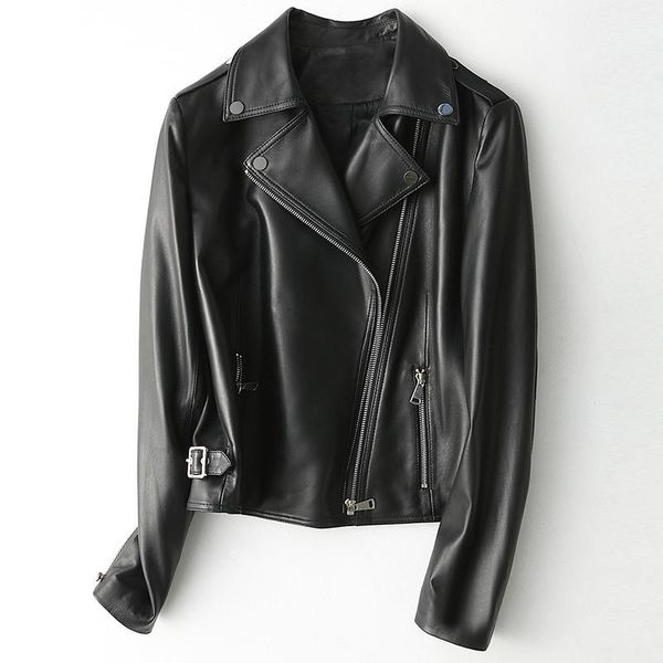 women's leather & faux 100% real jacket women genuine sheepskin female clothing mujeres abrigos hq18-yy1821a zjt9, Black
women's leather & faux 100% real jacket women genuine sheepskin female clothing mujeres abrigos hq18-yy1821a zjt9, Black