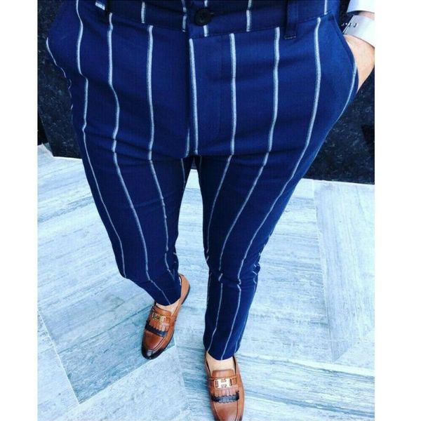 men casual slim fit formal striped pants business office long straight trousers men's, Black
men casual slim fit formal striped pants business office long straight trousers men's, Black