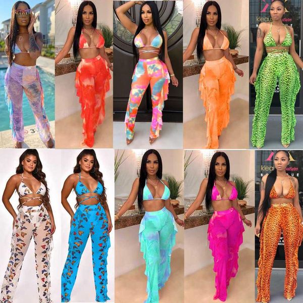 women's swimwear 2021 summer style printed swimsuit mesh two-piece suit (including panties) female, White;black
women's swimwear 2021 summer style printed swimsuit mesh two-piece suit (including panties) female, White;black