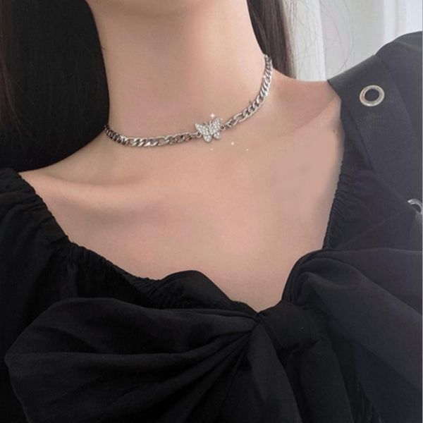 chokers fashion zircon butterfly pendant choker light luxury aesthetic niche clavicle silver-plated necklace jewelry women gifts, Golden;silver
chokers fashion zircon butterfly pendant choker light luxury aesthetic niche clavicle silver-plated necklace jewelry women gifts, Golden;silver