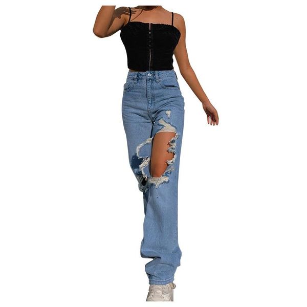 women's jeans women full length denim clothes fashion asymmetric solid color ripped straight-leg wide leg pants pantalones de mujer #h, Blue
women's jeans women full length denim clothes fashion asymmetric solid color ripped straight-leg wide leg pants pantalones de mujer #h, Blue