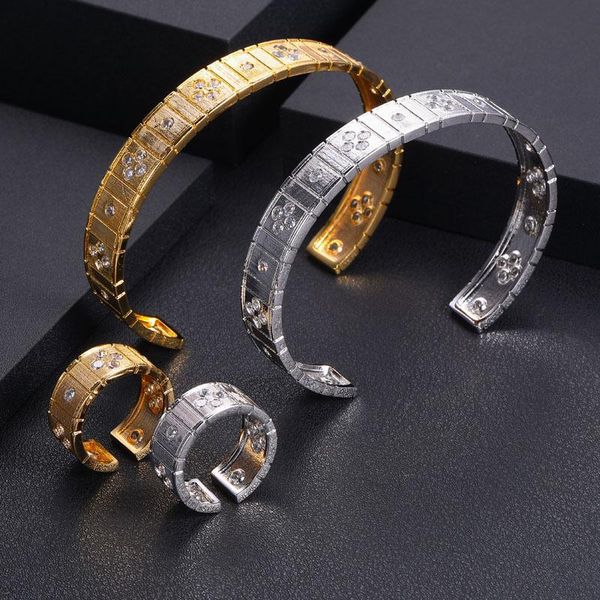 earrings & necklace jankelly luxury unique african bangle ring set jewelry sets for women wedding cubic zircon crystal cz dubai bridal, Silver
earrings & necklace jankelly luxury unique african bangle ring set jewelry sets for women wedding cubic zircon crystal cz dubai bridal, Silver