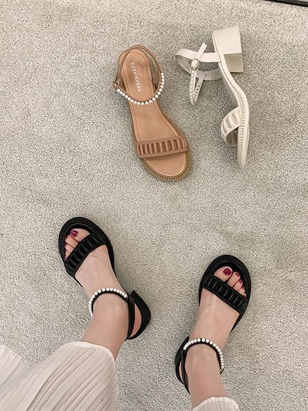 sandals 2021 med block heels all-match female shoe buckle strap open toe espadrilles platform medium pearl chunky fashion gl, Black
sandals 2021 med block heels all-match female shoe buckle strap open toe espadrilles platform medium pearl chunky fashion gl, Black