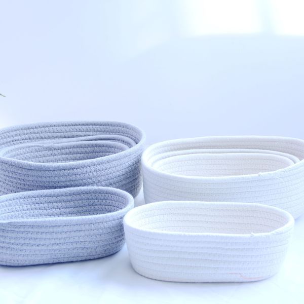 nordic entrance cotton woven storage basket finishing deskcoffee table key remote control cosmetic sundry box
nordic entrance cotton woven storage basket finishing deskcoffee table key remote control cosmetic sundry box