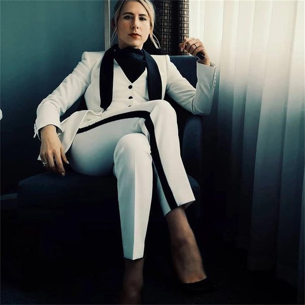 women's two piece pants 3 pcs white women pantsuits ol autumn suit blazer jacket & trousers vest for set
women's two piece pants 3 pcs white women pantsuits ol autumn suit blazer jacket & trousers vest for set