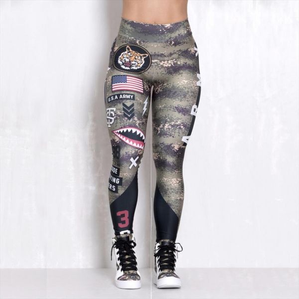 army green print no women legging transparent fitness plus size female push up thick material, Black
army green print no women legging transparent fitness plus size female push up thick material, Black