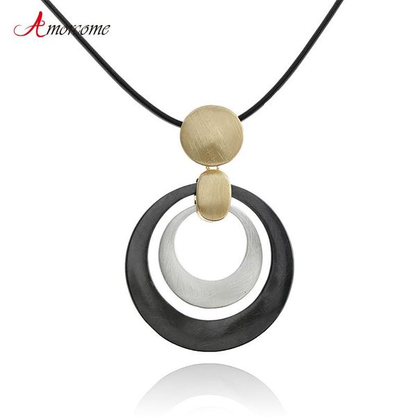 chokers amorcome fashion pu leather statement necklace double circle round pendant neckalces collier girlfriend gift women female choker, Golden;silver
chokers amorcome fashion pu leather statement necklace double circle round pendant neckalces collier girlfriend gift women female choker, Golden;silver