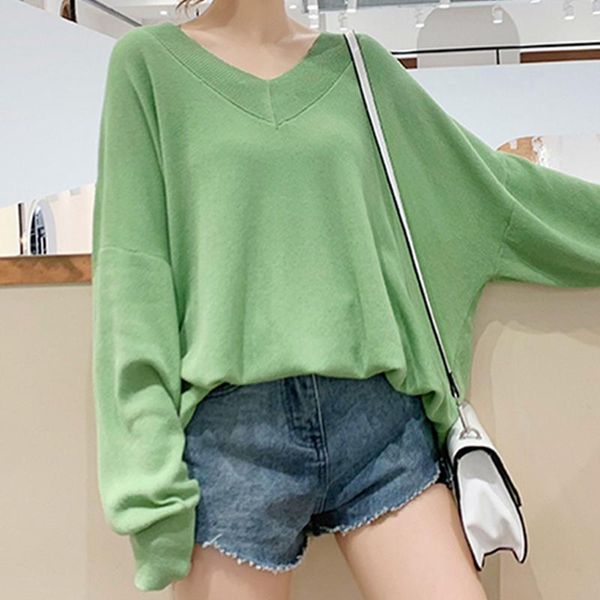 women's sweaters 2021 arrival women knitted sweater v-neck oversize loose female korean style pullover ladies pull femme, White;black
women's sweaters 2021 arrival women knitted sweater v-neck oversize loose female korean style pullover ladies pull femme, White;black