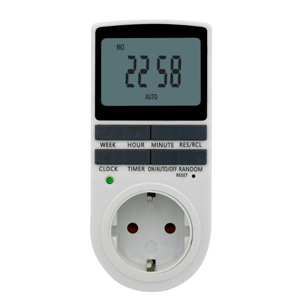 timers electronic digital timer switch eu us plug kitchen outlet screen display 230v 50hz 7 day 12/24 hour programmable socket
timers electronic digital timer switch eu us plug kitchen outlet screen display 230v 50hz 7 day 12/24 hour programmable socket