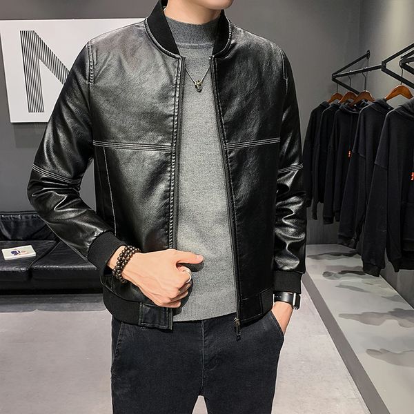 2021 men spring motor vintage rock roll casual leather jacket coat men autumn design pockets pu leather jackets plus size s-3xl, Black
2021 men spring motor vintage rock roll casual leather jacket coat men autumn design pockets pu leather jackets plus size s-3xl, Black