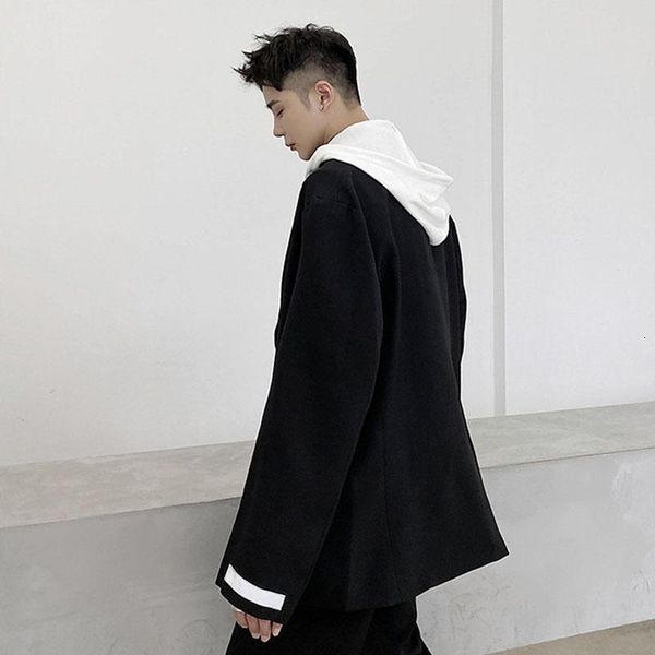 men's suits & blazers men removable hooded reflective strip casual coat outerwear male streetwear hip hop fashion loose suit jacket v7h, White;black
men's suits & blazers men removable hooded reflective strip casual coat outerwear male streetwear hip hop fashion loose suit jacket v7h, White;black