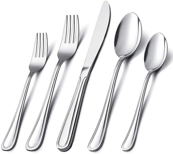 dinnerware sets 40 pcs stainless steel silverware flatware cutlery set knife fork spoon modern design & smooth edge service for 8
dinnerware sets 40 pcs stainless steel silverware flatware cutlery set knife fork spoon modern design & smooth edge service for 8