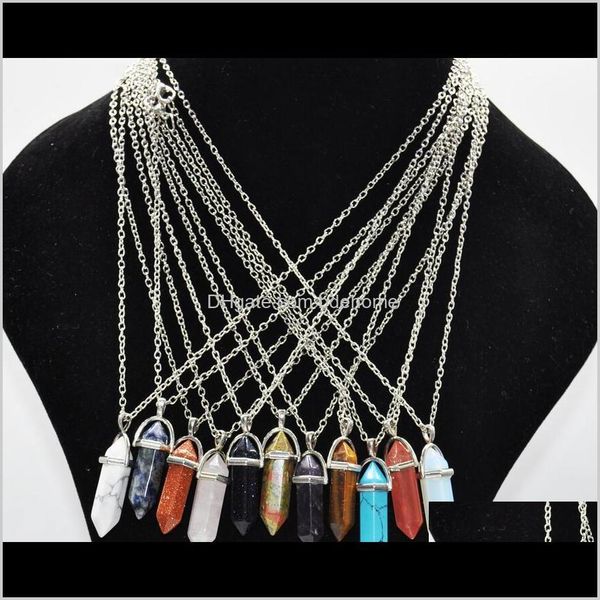 necklaces & pendants drop delivery 2021 7 styles natural stone pendant druzy drusy stainless steel chain hexagonal prism black lava diffuser, Silver
necklaces & pendants drop delivery 2021 7 styles natural stone pendant druzy drusy stainless steel chain hexagonal prism black lava diffuser, Silver