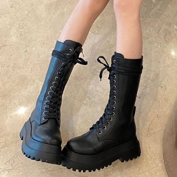 boots 2021 autumn chunky platform women thick fashion lace up pu leather mid calf woman black goth punk shoes female
boots 2021 autumn chunky platform women thick fashion lace up pu leather mid calf woman black goth punk shoes female