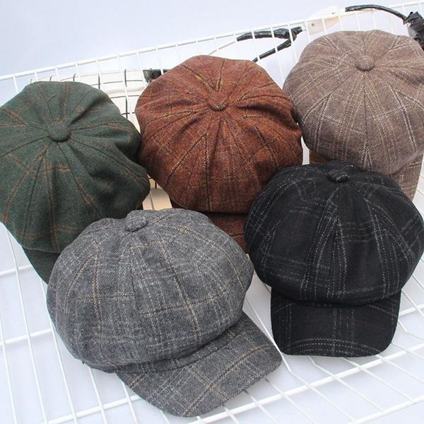 berets retro art octagonal hat for women autumn winter casual plaid artist british style fashionable woolen beret woman hats, Blue;gray
berets retro art octagonal hat for women autumn winter casual plaid artist british style fashionable woolen beret woman hats, Blue;gray