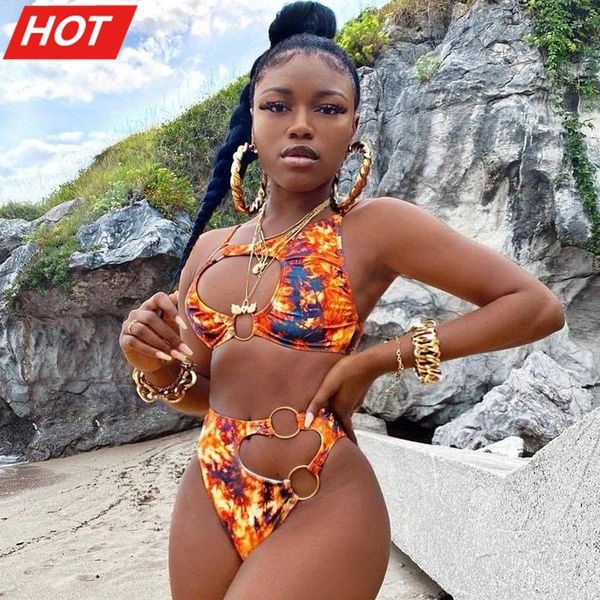 african style bikini bathing suit cut out swimwear chain ring swimming for women two piece swimsuit floral biquini women's, White;black
african style bikini bathing suit cut out swimwear chain ring swimming for women two piece swimsuit floral biquini women's, White;black