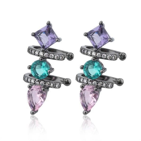 fashion ear cuff colorful cubic zirconia crystal earrings for women birthday gifts punk jewelry stud, Golden;silver
fashion ear cuff colorful cubic zirconia crystal earrings for women birthday gifts punk jewelry stud, Golden;silver