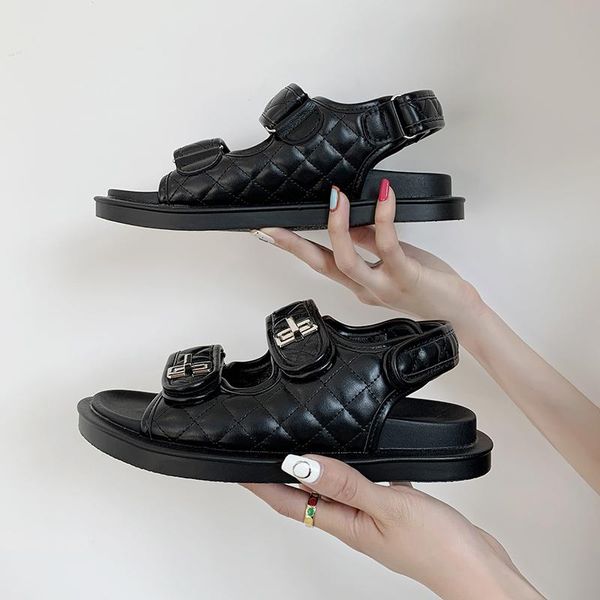 sandals metal women's summer shoes woman flat roman open toe rhinestones ladies shoe comfort beach, Black 
sandals metal women's summer shoes woman flat roman open toe rhinestones ladies shoe comfort beach, Black