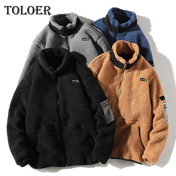 men harajuku jacket mens winter fleece windbreakers hip hop japanese streetwear male korean style grey jackets mens 4xl 211103, Black;brown
men harajuku jacket mens winter fleece windbreakers hip hop japanese streetwear male korean style grey jackets mens 4xl 211103, Black;brown