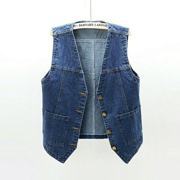 women's vests korean wild denim sleeveless vest waistcoat spring autumn plus size womens short jeans coats female casual loose, Black;white
women's vests korean wild denim sleeveless vest waistcoat spring autumn plus size womens short jeans coats female casual loose, Black;white