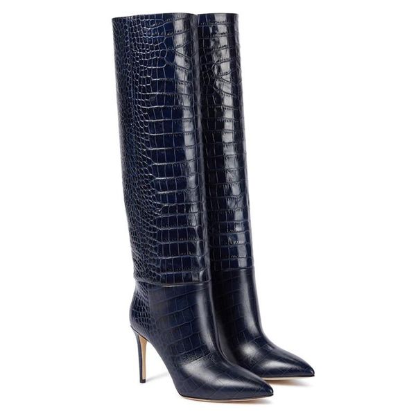 boots real leather women crocodile stilettos winter pointed knee-length keep warm suede pleated botas mujer, Black
boots real leather women crocodile stilettos winter pointed knee-length keep warm suede pleated botas mujer, Black