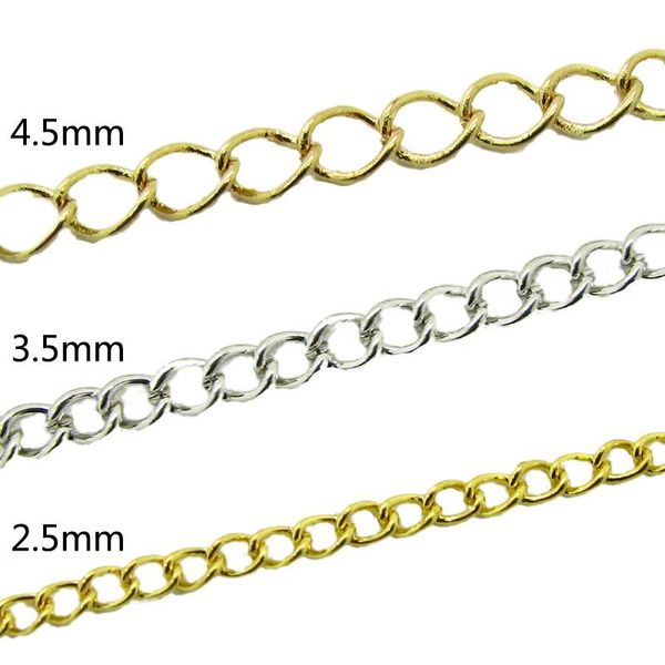chains 1m batch z jewelry bracelet 2.5/3.5/4.5mm gold silver bronze open chain diy making accessories
chains 1m batch z jewelry bracelet 2.5/3.5/4.5mm gold silver bronze open chain diy making accessories