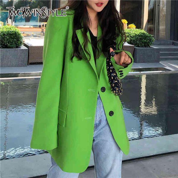 minimalist casual blazer for women notched long sleeve solid temperament blazers female fashion new clothing 210428, White;black
minimalist casual blazer for women notched long sleeve solid temperament blazers female fashion new clothing 210428, White;black