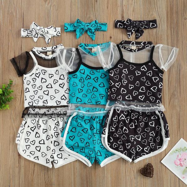 summer kids girl clothes set heart print short sleeve t-shirt + camisole shorts+ headband 4pcs outfits 18 months-6 years clothing sets, White
summer kids girl clothes set heart print short sleeve t-shirt + camisole shorts+ headband 4pcs outfits 18 months-6 years clothing sets, White