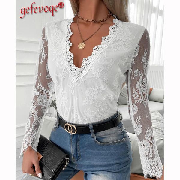 women's blouses & shirts 2021 mesh v neck lace patchwork fashion casual clothing elegant long sleeve slim ol white shirt blouse
women's blouses & shirts 2021 mesh v neck lace patchwork fashion casual clothing elegant long sleeve slim ol white shirt blouse