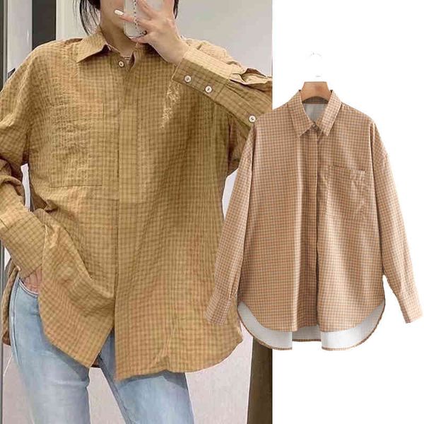 women's blouses & shirts new fashion women plaid printing chiffon shirt turn-down collar long sleeve chiffon shirt casual loose to b01z, White
women's blouses & shirts new fashion women plaid printing chiffon shirt turn-down collar long sleeve chiffon shirt casual loose to b01z, White