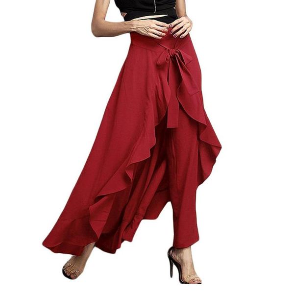 women's pants & capris fashion women bandage ruffled high waist chiffon solid color maxi long pantskirt, Black;white
women's pants & capris fashion women bandage ruffled high waist chiffon solid color maxi long pantskirt, Black;white