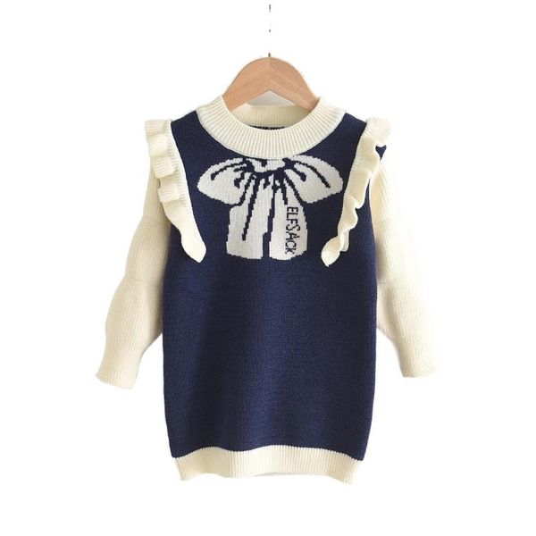 girl's dresses korean style baby girls knitted sweater 2021 spring bowknot pullovers clothing fall toddlers kids long sleeve coats, Red;yellow
girl's dresses korean style baby girls knitted sweater 2021 spring bowknot pullovers clothing fall toddlers kids long sleeve coats, Red;yellow