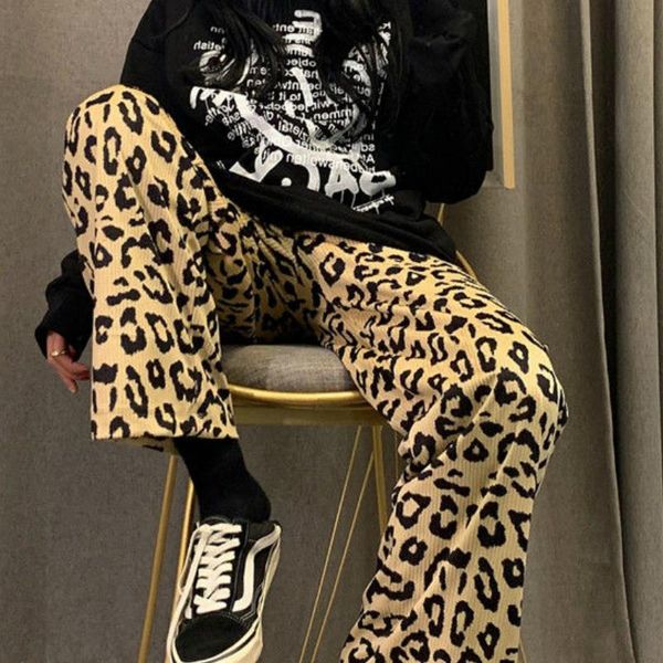 women's pants & capris all-match high waist girls casual trouser preppy soft women summer fashion leopard harajuku streetwear chic loos, Black;white
women's pants & capris all-match high waist girls casual trouser preppy soft women summer fashion leopard harajuku streetwear chic loos, Black;white