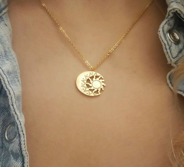 pendant necklaces crescent moon necklace stainless steel jewelry ketting sun collares mujer, Silver
pendant necklaces crescent moon necklace stainless steel jewelry ketting sun collares mujer, Silver