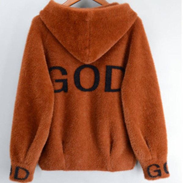 women's jackets thickened autumn and winter mink like sweater cardigan jacket short korean version loose skinny hooded fashion, Black;brown
women's jackets thickened autumn and winter mink like sweater cardigan jacket short korean version loose skinny hooded fashion, Black;brown