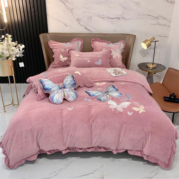 bedding sets super soft 210g coral fleece warm cozy butterfly embroidery set velvet duvet cover quilt comforter bed linen
bedding sets super soft 210g coral fleece warm cozy butterfly embroidery set velvet duvet cover quilt comforter bed linen
