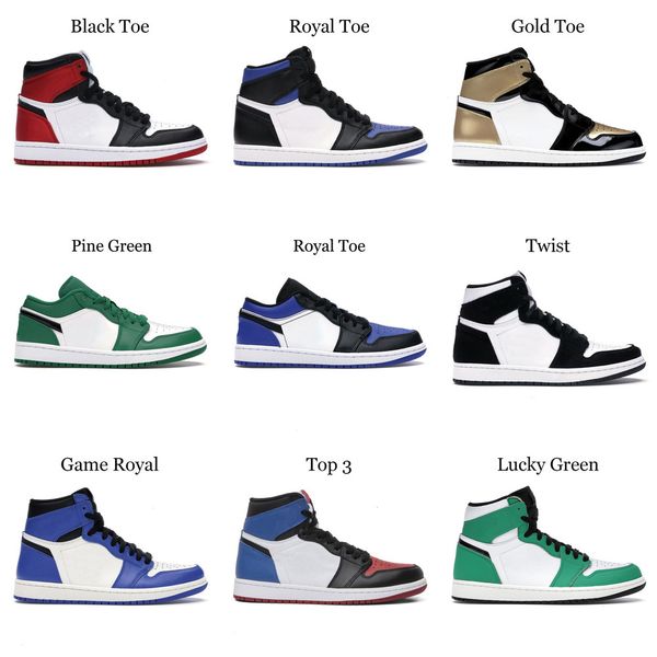 1 hight cut men women basketball shoes black toe 1s low cut dunk unc obsidian pink green twist mens sports sneaker 47899v
1 hight cut men women basketball shoes black toe 1s low cut dunk unc obsidian pink green twist mens sports sneaker 47899v