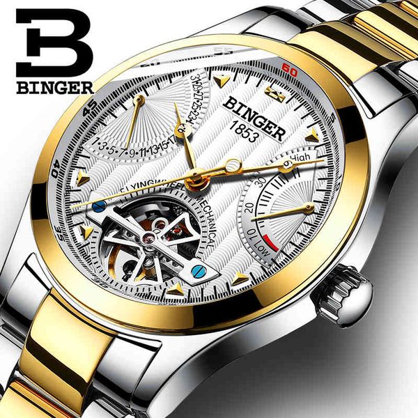 binger luxury mark watches men automatic mechanical saffier waterproof relogio masculino b-1181g-4, Slivery;brown
binger luxury mark watches men automatic mechanical saffier waterproof relogio masculino b-1181g-4, Slivery;brown