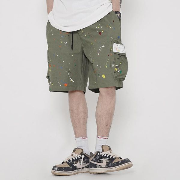 men's shorts 2021 high street overalls splash ink graffiti loose casual mens and womens oversize drawstring pockets cargo short, White;black
men's shorts 2021 high street overalls splash ink graffiti loose casual mens and womens oversize drawstring pockets cargo short, White;black